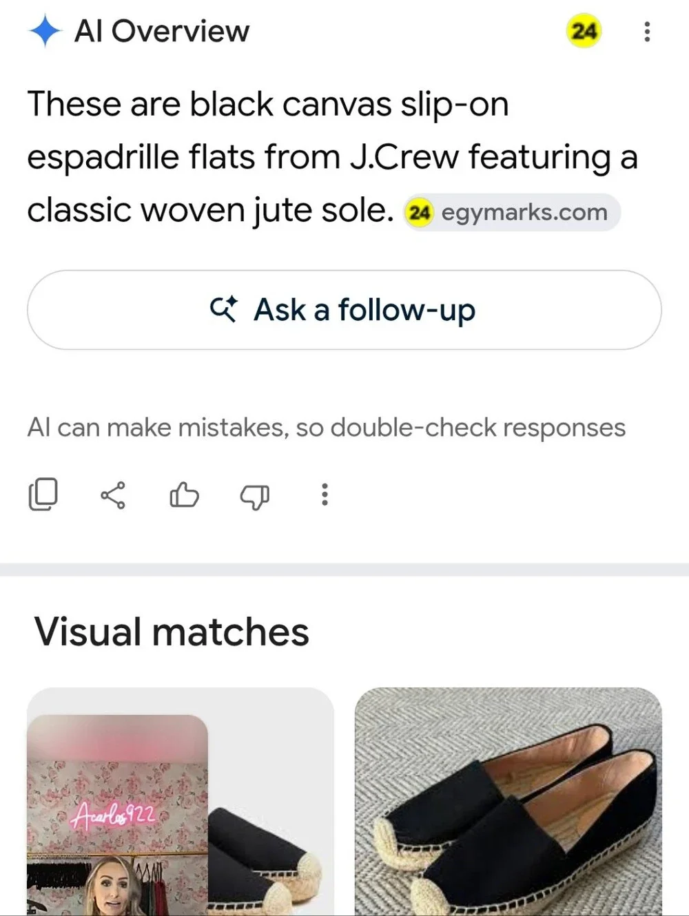 J. Crew Black Canvas Espadrille Woven Jute Flats - Women's 7.5 Slip-On Shoes
